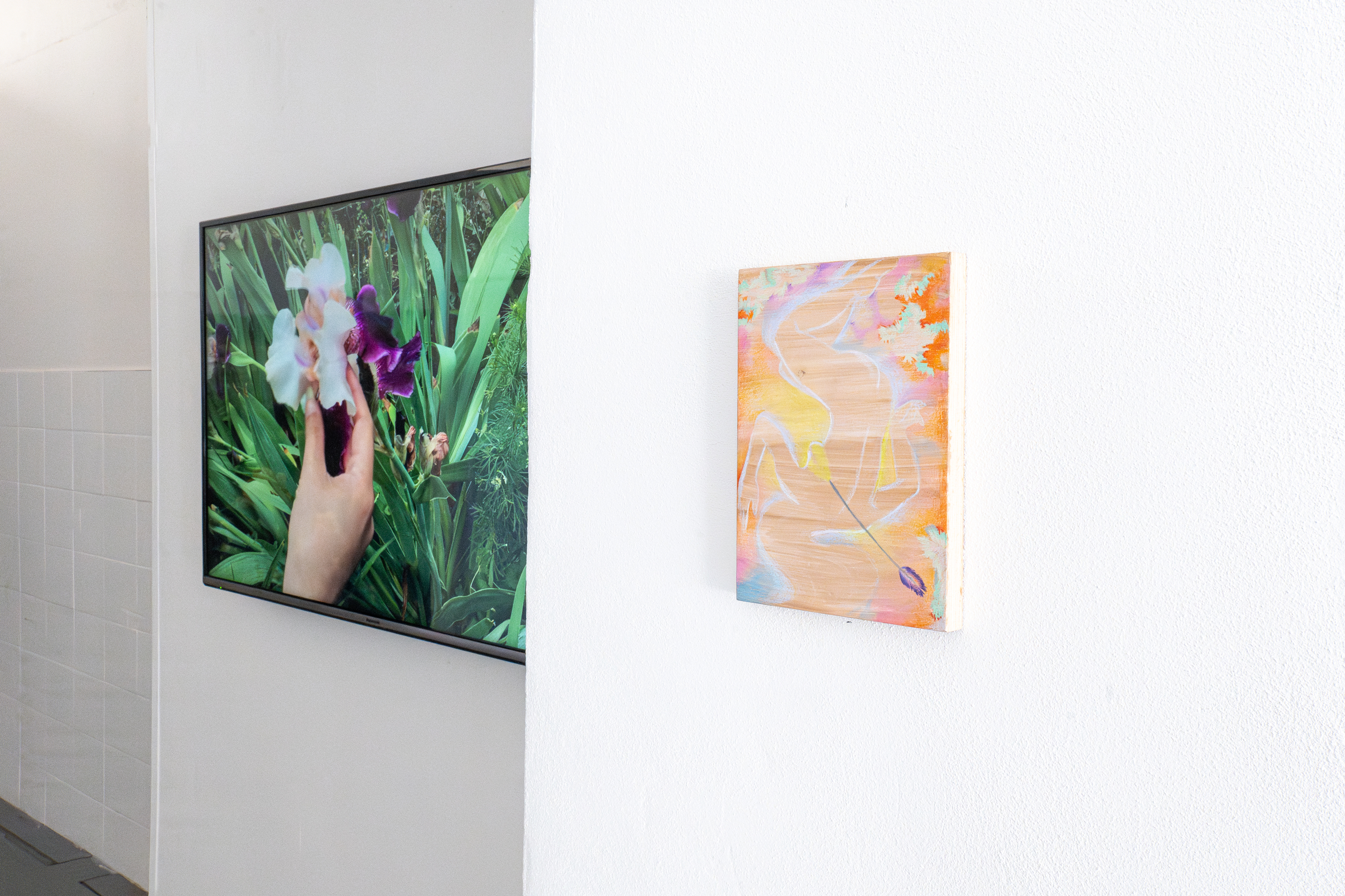 Documentation of a group exhibition of flower talk Květomluva in Entrance Gallery, Lištica